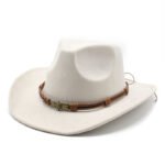 Suede Curling Western Cowboy Hat Ethnic Style Top Hat - Image 6
