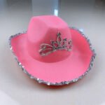 Feather Edge Letter Cowboy Hat Sequined Crown Cowboy Hat - Image 3