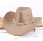 Summer men's sun hat, western cowboy hat, riding hat, camping, outdoor hat, hat, hat. - Image 3