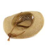 Western Cowboy Handmade Sun-shading Straw Hat - Image 3