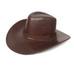 American West Cowboy Hat Faux Leather Hat - Image 5
