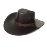 American West Cowboy Hat Faux Leather Hat - Image 4