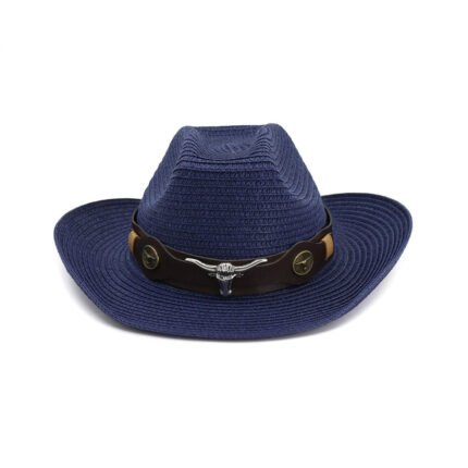 Western cowboy ethnic straw hat