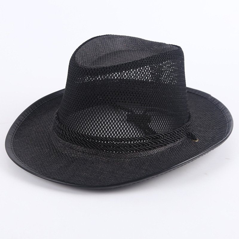 1623906221216.jpg Outdoor Straw Hat Male Summer Seaside Beach Hat Western Cowboy Hat - Image 1