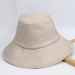 PU Big Brim Fisherman Hat Soft Leather Cowboy Hat