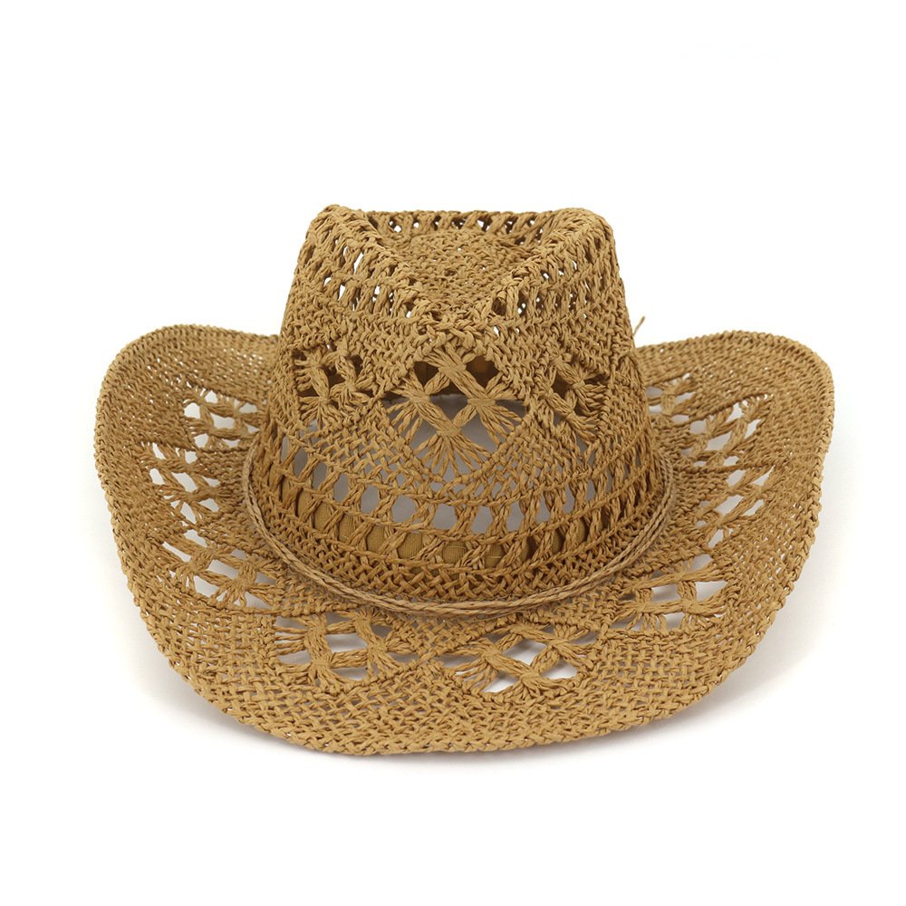 2393697083084.jpg Hat travel sun sun visor western cowboy straw hat - Image 1