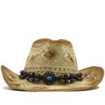 Women's Outdoor Seaside Beach Hat Cowboy Straw Hat - Image 3
