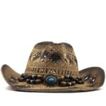 Women's Outdoor Seaside Beach Hat Cowboy Straw Hat - Image 4