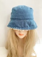 Tree Fungus-like Lacework Cowboy Hat Blue Short Brim Fisherman Hat - Image 7