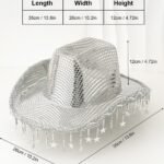 Western Cowboy Hat Sequined Tassel XINGX Design Floppy Hat - Image 6