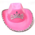 New Sequined Crown Cowboy Christmas Day Hat