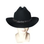 Wool Western Cowboy Hat Belt Top Hat Jazz Felt Cap - Image 4