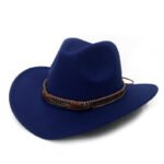 Fashion Metal Leaf Belt Cowboy Hat - Image 5