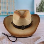 Western Cowboy Hat New Style Curled Jazz Top Hat Ladies - Image 4