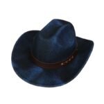 Western Cowboy Hat Felt Outdoor Sun Shade Top Hat Retro Jazz - Image 7