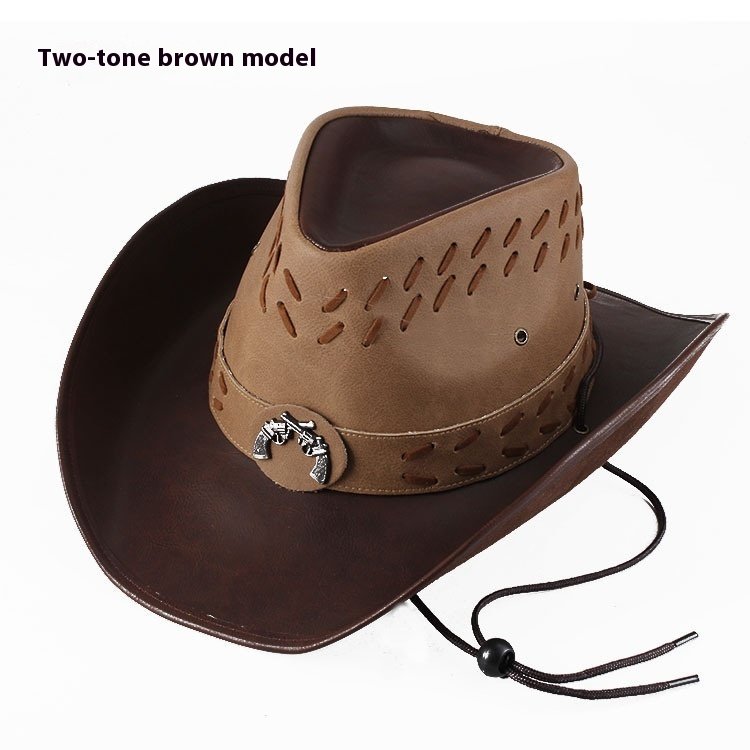 5bc36efe-2d3b-4025-b374-80fcf03603de_trans.jpeg Men's Hat Wide Brim Western Cowboy Hat Sun Protection - Image 1
