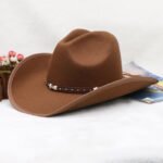Men's Felt Riding Woolen Cowboy Hat - Image 3