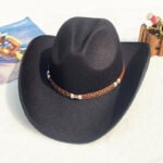Men's Felt Riding Woolen Cowboy Hat - Image 2