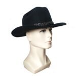 Wool Western Cowboy Hat Belt Top Hat Jazz Felt Cap - Image 5