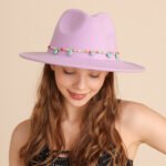Western Cowboy Hat Woolen Cow Head Purple Women's Fedora Hat - Image 3