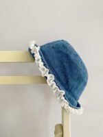Tree Fungus-like Lacework Cowboy Hat Blue Short Brim Fisherman Hat - Image 2