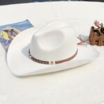 Men's Felt Riding Woolen Cowboy Hat - Image 4