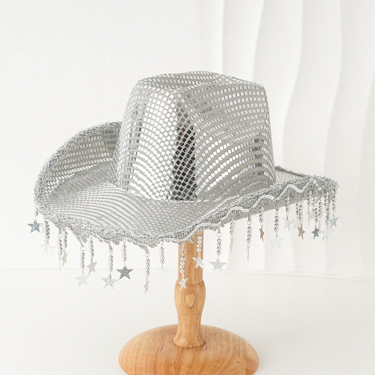 801650fc-1141-4e71-a2b5-fc4bfc66e5f1.jpg Western Cowboy Hat Sequined Tassel XINGX Design Floppy Hat - Image 1