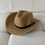 Western Cowboy Hat Summer Woven Cool Hat - Image 5