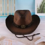 Western Cowboy Hat New Style Curled Jazz Top Hat Ladies - Image 5