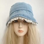 Tree Fungus-like Lacework Cowboy Hat Blue Short Brim Fisherman Hat