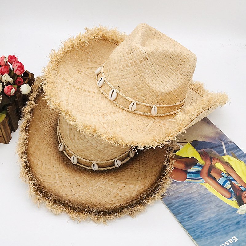 98487da2-f270-4510-87f8-7c3f46b26842.jpg Western Cowboy Hat Beach Shading Sunscreen - Image 1