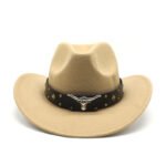 Polyester Retro Jazz Western Cowboy Hat - Image 9
