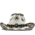 Women's Outdoor Seaside Beach Hat Cowboy Straw Hat - Image 2