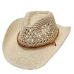 Western Cowboy Hat Foldable Hollow Raffia Hat Men And Women - Image 8