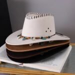 Western Cowboy Hat Men's And Women's Gem Chain Fedora Hat - Image 2
