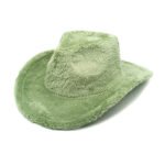 Faux Rabbit Fur Western Cowboy Hat Female Woolen Hat