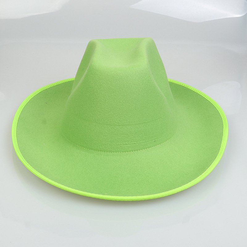 a886f58c-ff4a-40e0-9c7f-1ebe2edbf037.jpg Western Cowboy Hat European And American Woolen Hat Big Brim - Image 1