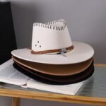 Western Cowboy Hat Men's And Women's Gem Chain Fedora Hat - Image 3