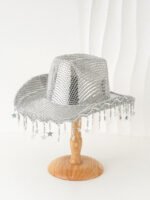 Western Cowboy Hat Sequined Tassel XINGX Design Floppy Hat - Image 3