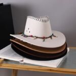 Western Cowboy Hat Men's And Women's Gem Chain Fedora Hat - Image 4