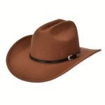 Western Cowboy Hat Woolen Hat Big Brim - Image 9