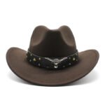 Polyester Retro Jazz Western Cowboy Hat - Image 4