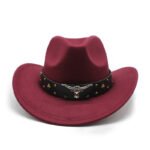 Polyester Retro Jazz Western Cowboy Hat - Image 2