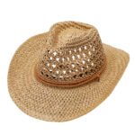 Western Cowboy Hat Foldable Hollow Raffia Hat Men And Women - Image 2