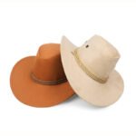Cowboy Hat Spring And Summer Outdoor Sun Hat Men's Horse Riding Beach Hat - Image 9