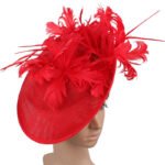 Fascinator Hat – Elegant Feather Derby & Wedding Headpiece - Image 5