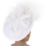Fascinator Hat – Elegant Feather Derby & Wedding Headpiece - Image 8