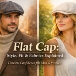 Stylish man and woman wearing classic flat caps, showcasing heritage, modern versatility, and smart-casual fashion.