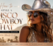 Fashion editorial cover showing how to style a disco cowboy hat for festival season 2026 with a glamorous western disco outfit